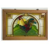 Rise and Shine Leaded Glass Rooster