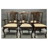 Six Traditional Chippendale Dining Chairs