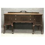 Antique Wood Chippendale Sideboard