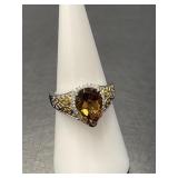 D'Joy Autumn Color Change Alexite and Zircon Ring