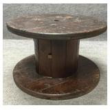 Rustic Wood Cable Spool Side Table