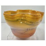Hand Blown Art Glass Bowl