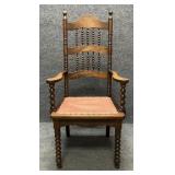 Traditional Wood Accent Arm Chair