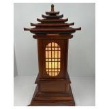Wooden Pagoda-Style Table Lamp