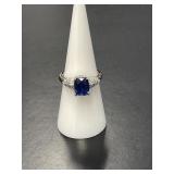 D'Joy Kashmir Kyanite and Moissanite Ring
