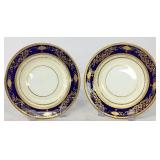 Cobalt and Gold Rimmed Tiffany and Co Plates