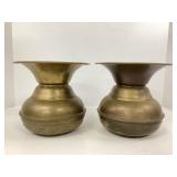 Pair of Brass Spittoons
