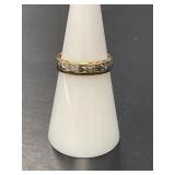 14 KT YG and WG Reticulated Band