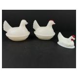 Milk Glass Hen on Nest