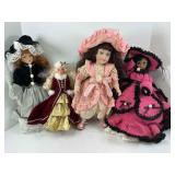 Lot of Four Dolls