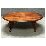 Cherry Finish Oval Coffee Table