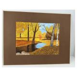 Oil on Canvas Fall Scene Artist Signed