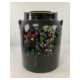 Black Glazed Stoneware Crock