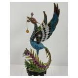 Chinese Cloisonnï¿½ and Silver Wire Phoenix