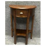 Small Wooden Compact Half Round Table