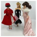 Three Reproductions Barbie Dolls