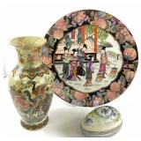 Oriental Plate and Vase
