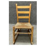Wooden Ladder Back Rocking Chair
