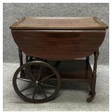 Vintage Wooden Drop Leaf Tea/Bar Cart