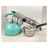 Stainless Steel Mandolin Slicer and Tea Kettle