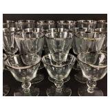 Mid Century Platinum Rimmed Glasses