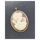14 KT Cameo Pin and Pendant