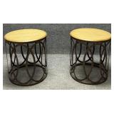 Pair Round Accent Tables