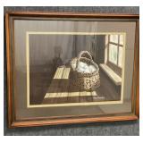 Still-Life Basket of Eggs Print by Don Grossley
