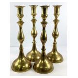 Four Brass Candlesticks