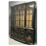 Black Lacquer Chinoiserie Cabinet