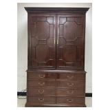 Two Piece Traditional Chippendale Armoire