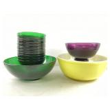 Green Glass Bowls and PYREX