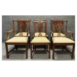 Six Vintage Chippendale Mahogany Chairs