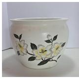 Hand-Painted White Ceramic Planter