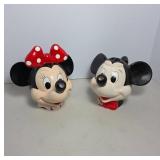 Mickey and Minnie Mouse Ceramic Teapots