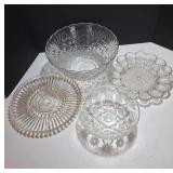 Pressed Glass Bowls and Plates