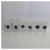 Frosted Shot Glasses with Nautical Logos