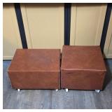 Rectangular Stools with Wheels