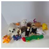Plush Toys in Various Animal Designs
