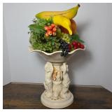 Cream Ceramic Compote with Cherub Base