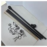 Black and Gold Segmented Curtain Rod