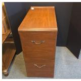 Two-Drawer Wooden Filing Cabinet