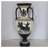 Black and White Greek-Style Ceramic Vase