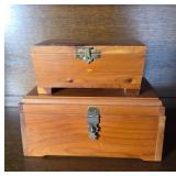 Wooden Boxes With Metal Latches