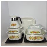 Corningware Collection with Floral Designs