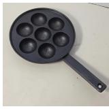 Cast Iron Aebleskiver Pan with Seven Wells