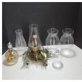 Brass Lamp With Glass Chimneys