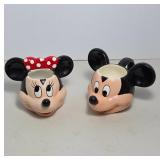 Mickey and Minnie Ceramic Character Mugs