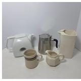 Ceramic and Metal Tableware Items
