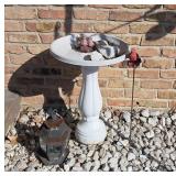 Lantern-Shaped Bird Feeder and Bird Bath